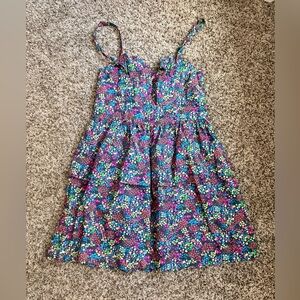 Moda International Floral Mini Dress - Purple and Blue